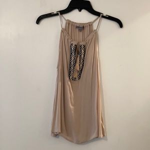 Tan sheer tank top